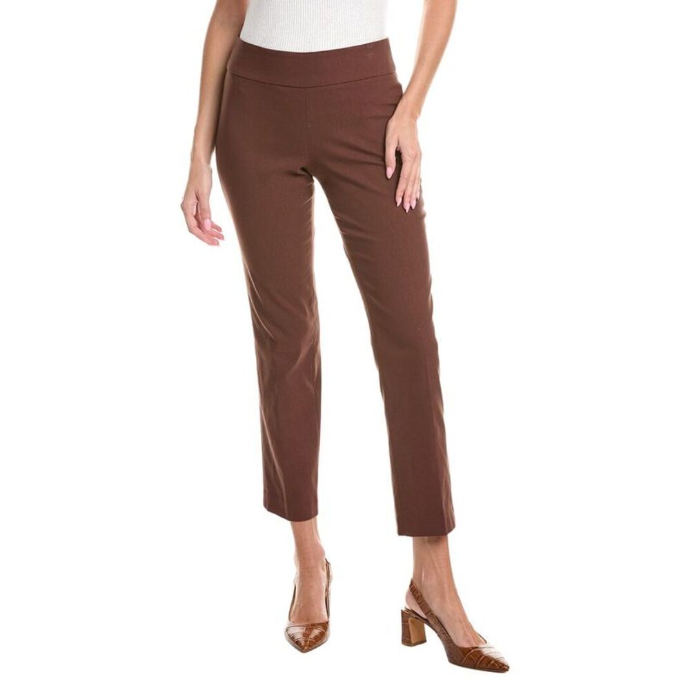 Jones New York Womens Pull-On Straight Ankle Pant, Brown